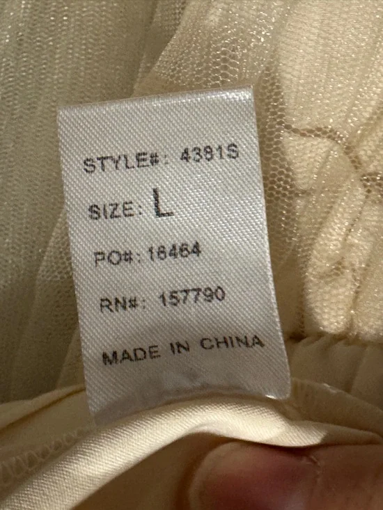 NWT Anthropologie Pinch Tiered Tulle  Overlay Skirt Sz L Ethereal Romantic Boho - Picture 16 of 16